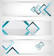 Vector geometric banners