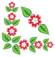 Vector floral corner ornament