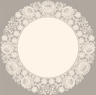 Lace Doily Circle Frame