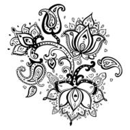 Lotus Paisley ornament