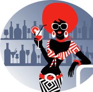 Party girl with cocktail