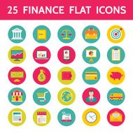 Finance Vector Icons in Flat Design Style