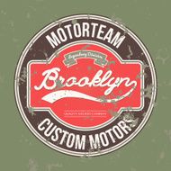 Motorteam Brooklyn T-shirt graphic Vector