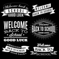 Black and white set of labels on back to school N2