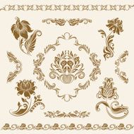 Set of vector damask ornaments N42