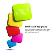 Colorful 3D rectangle background