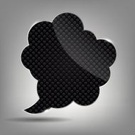 Realistic glass speech bubble Vector illustration N3