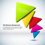 Colorful 3D triangle background N3
