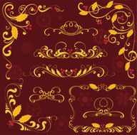 Gold holly ornament