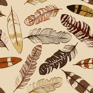 Seamless pattern of bird feathers N13