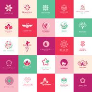 Set of vector icons for beauty
