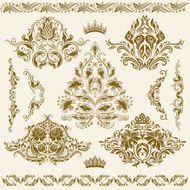Set of vector damask ornaments N44
