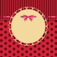 vintage frame with bow vector illustration N19