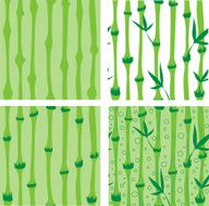 Four SEAMLESS bamboo patterns