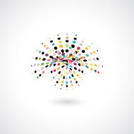 abstract colorful polka dots shape N2