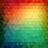 Retro mosaic pattern of geometric triangle shapes N36