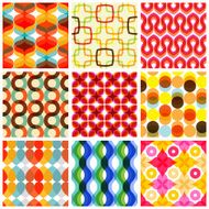 Colorful seamless retro geometric pattern - holiday