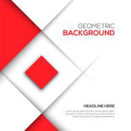 Geometric red 3D background N2