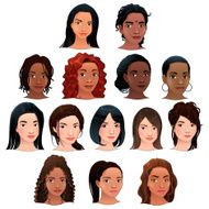Indian black asian and latino women