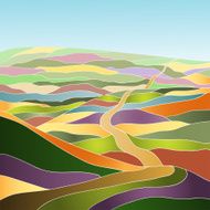 Multicolor summer landscape N2