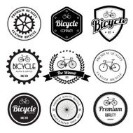 Set of bicycle retro vintage badges and labels
