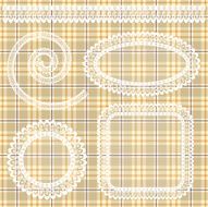 Collection napkins with lace for cafe