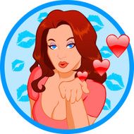 Woman Blowing Kiss N2