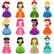 Vector Collection of Pretty Princesses N2