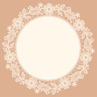 Lace Doily Floral Pattern Freehand Drawing