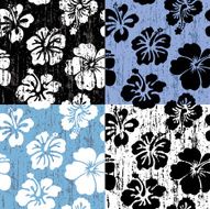 Grunge Black And White Seamless Tile Pattern