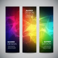 Geometric lowpoly abstract modern vector banners set with polygonal background N6