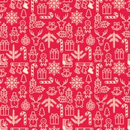 Christmas background seamless tiling Vector illustration N3