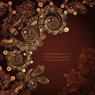 Vector floral decorative background N37