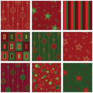 Seamless christmas background -- red green