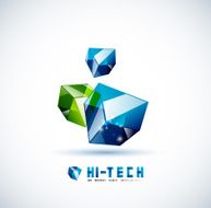 Glossy cubes background
