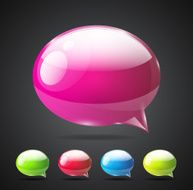 Vector glossy speech bubbles N3