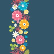 Vibrant vertical kimono oriental seamless pattern