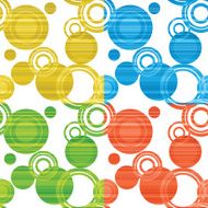 Four color circle seamless pattern