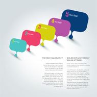 Speech bubble template Numbered chart Infographic element N3