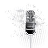 Microphone on a white background
