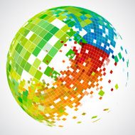 abstract colorful check ball technology pattern background