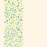 Summer leaves texture vertical seamless pattern