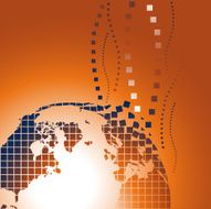 Globe communication concept