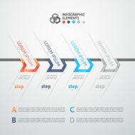 Modern business step origami style options banner N71