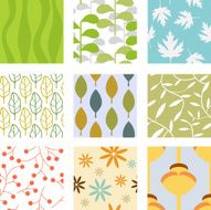 Retro Seamless Leaf Tiles