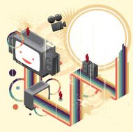 Retro tv with copyspace