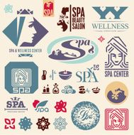Spa icons set