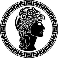 black stencil of patrician women N2