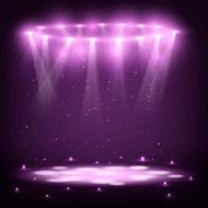Stage with Spotlights and Spark Rain