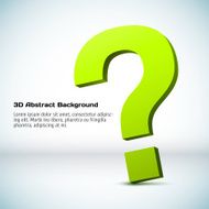 Vector 3D sign of question